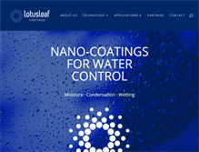 Tablet Screenshot of lotusleafcoatings.com